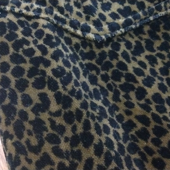 Claudio&Agnelli Leopard Print Velveteen Jeans size 6 - Picture 6 of 6